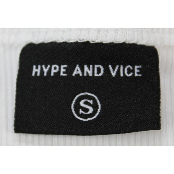 Hype and Vice Arizona Wildcats Embroidered Crop Top White Ribbed Tee Size Small - Picture 4 of 8